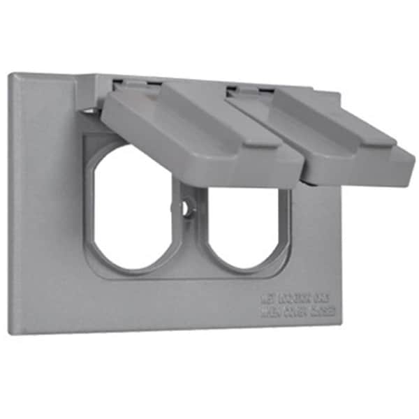 Hubbell Hubbell Electrical 1C-DH-AL Single Gang Flip Cover; Gray 666073 - main